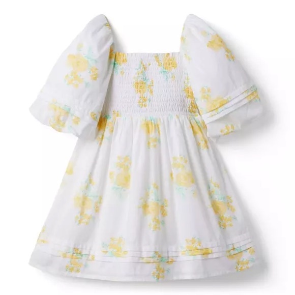 THE NATALIE FLORAL SMOCKED BUBBLE SLEEVE DRESS sz 5 - Picture 2 of 9